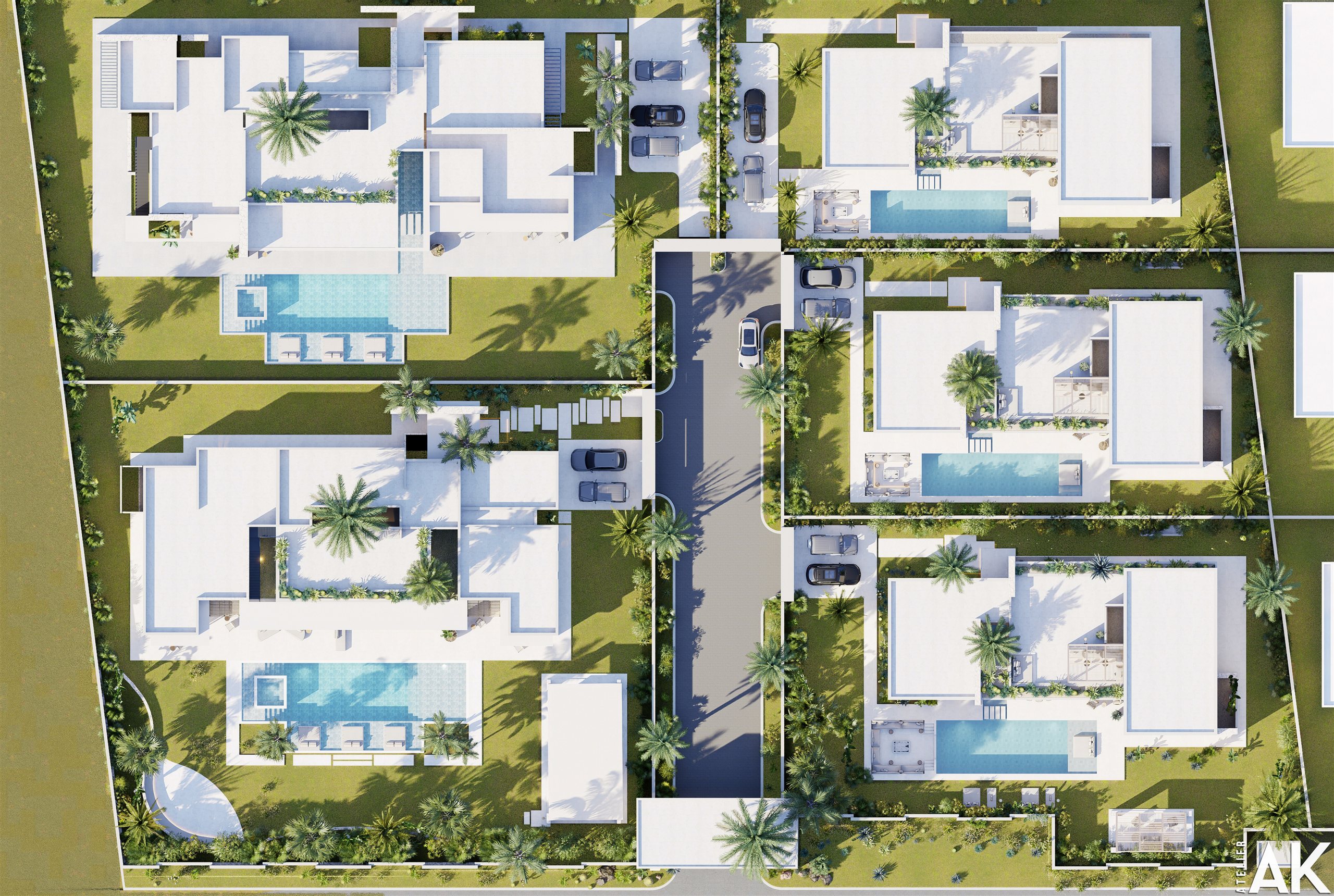Représentation 3D en vue générale d’UMANI Luxury Residence